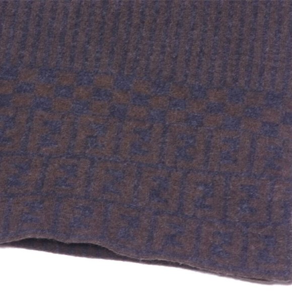 Authentic Fendi scarf Zucca �~ pecan gray gray brown Women Men Auth - Picture 5 of 9